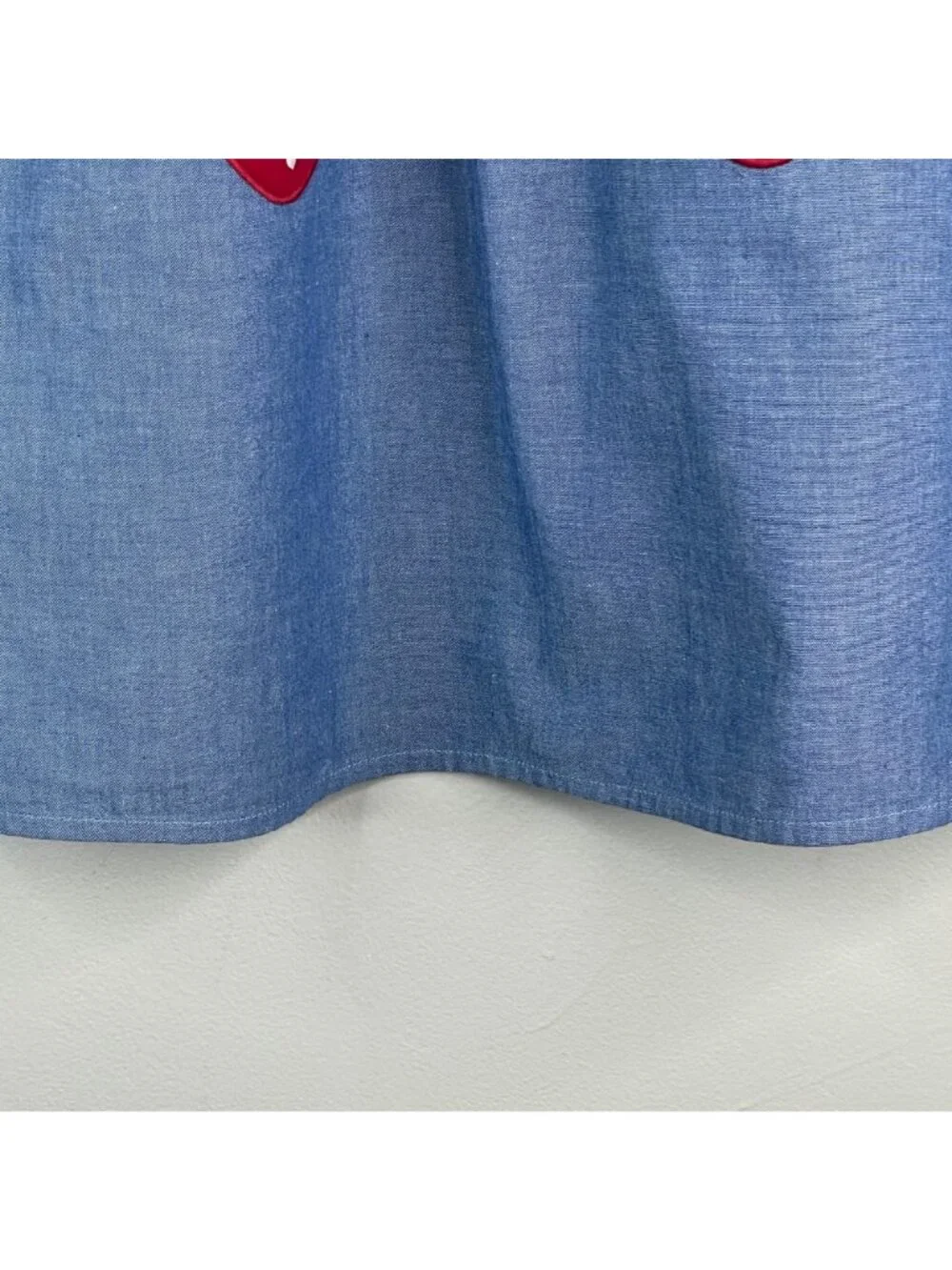 Gymboree Dress Girls 8 Strawberry Patch‎ Smocked Sundress Bow Strap Chambray